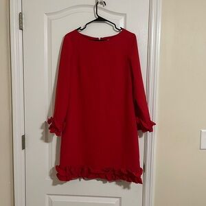 Red business casual dress